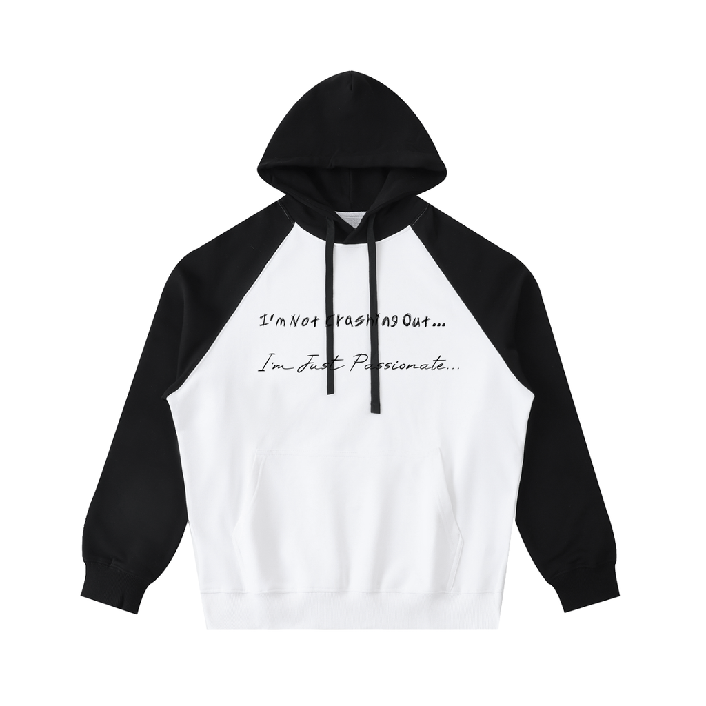 Crashing Out Color-Block Raglan Sleeve Hoodie