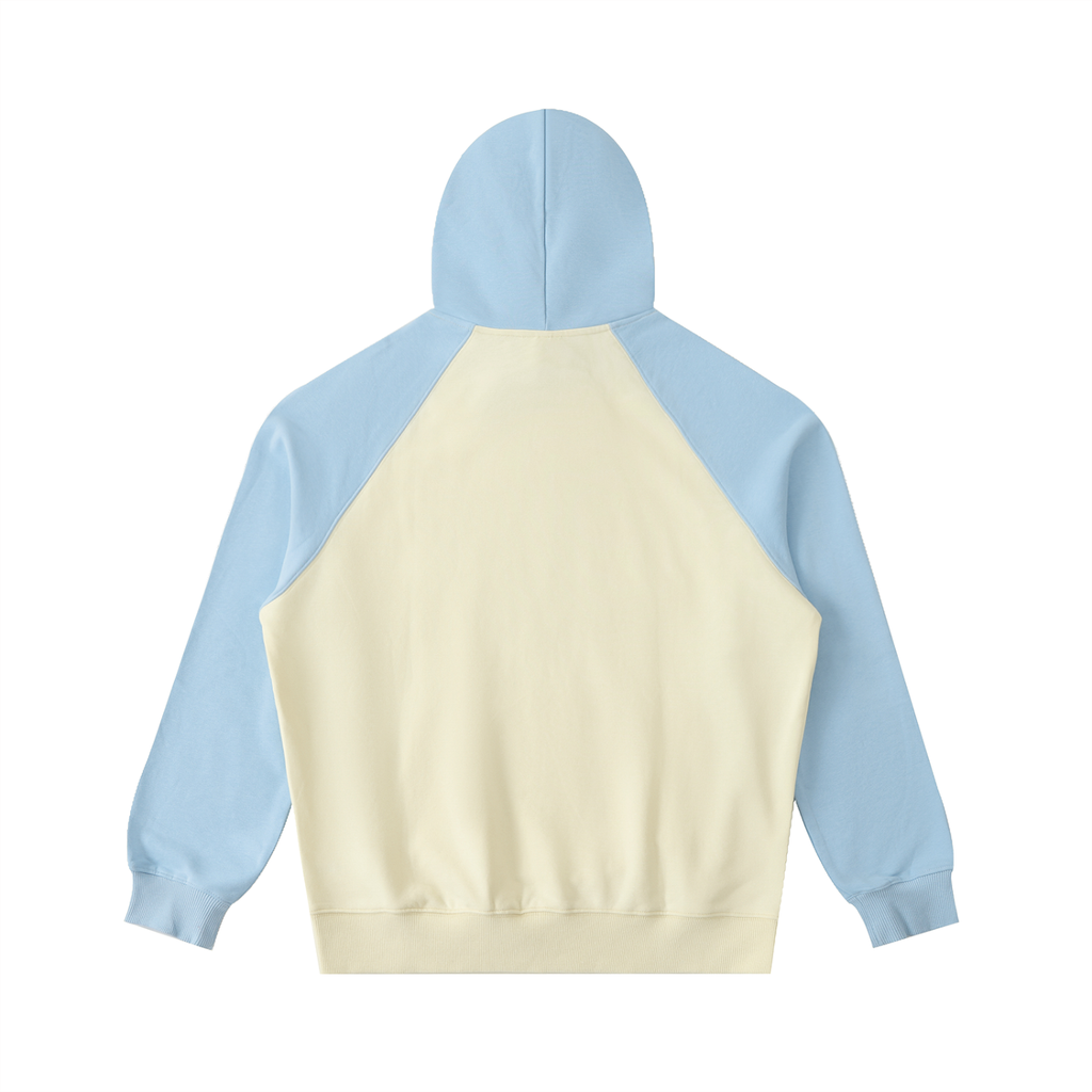 Crashing Out Color-Block Raglan Sleeve Hoodie