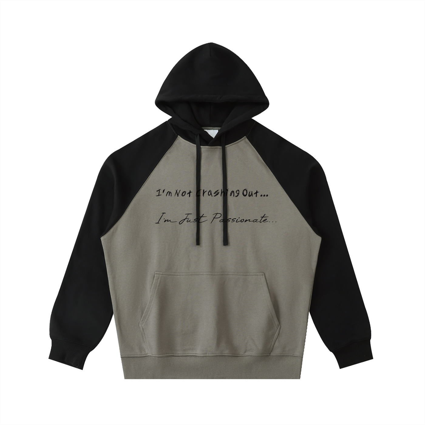 Crashing Out Color-Block Raglan Sleeve Hoodie