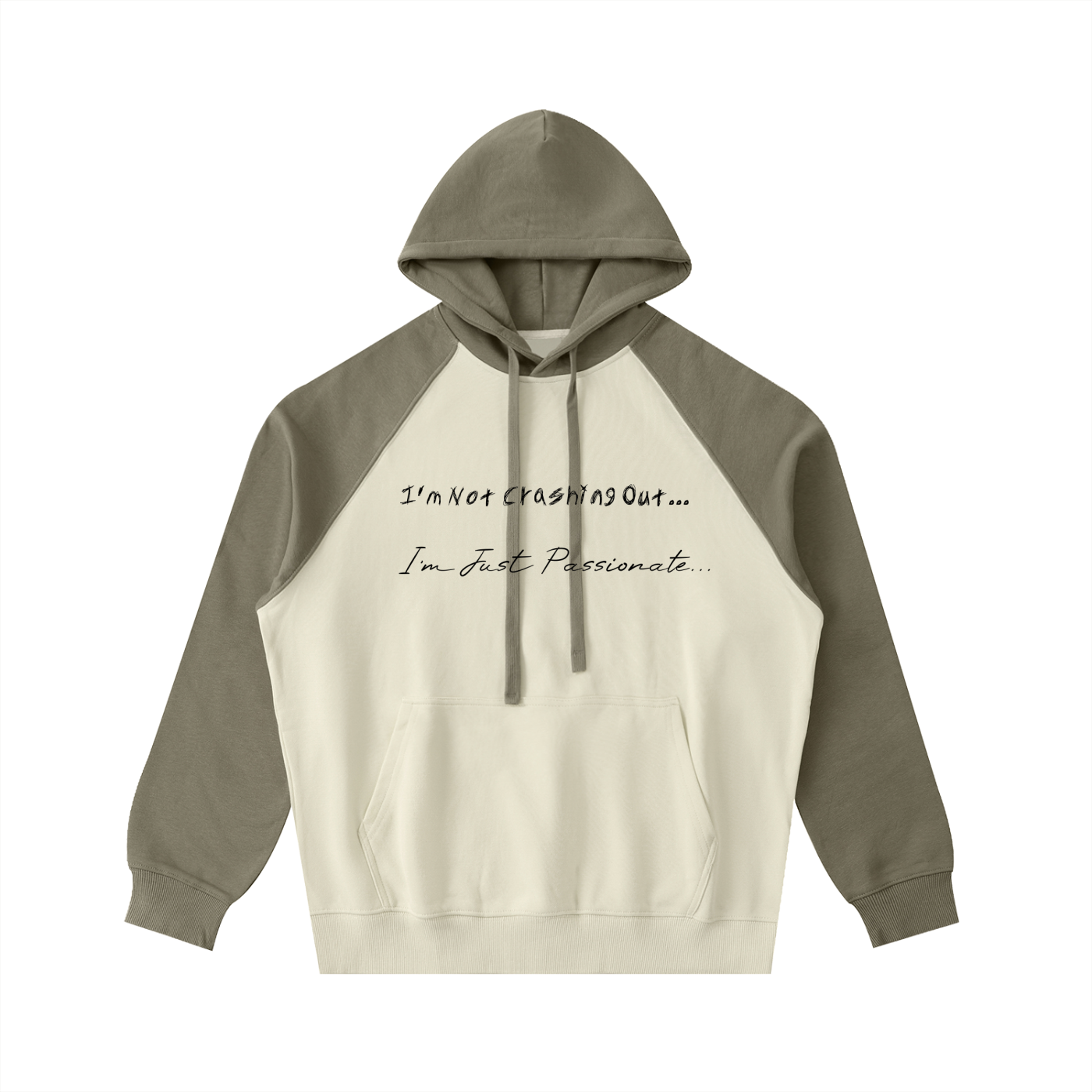 Crashing Out Color-Block Raglan Sleeve Hoodie