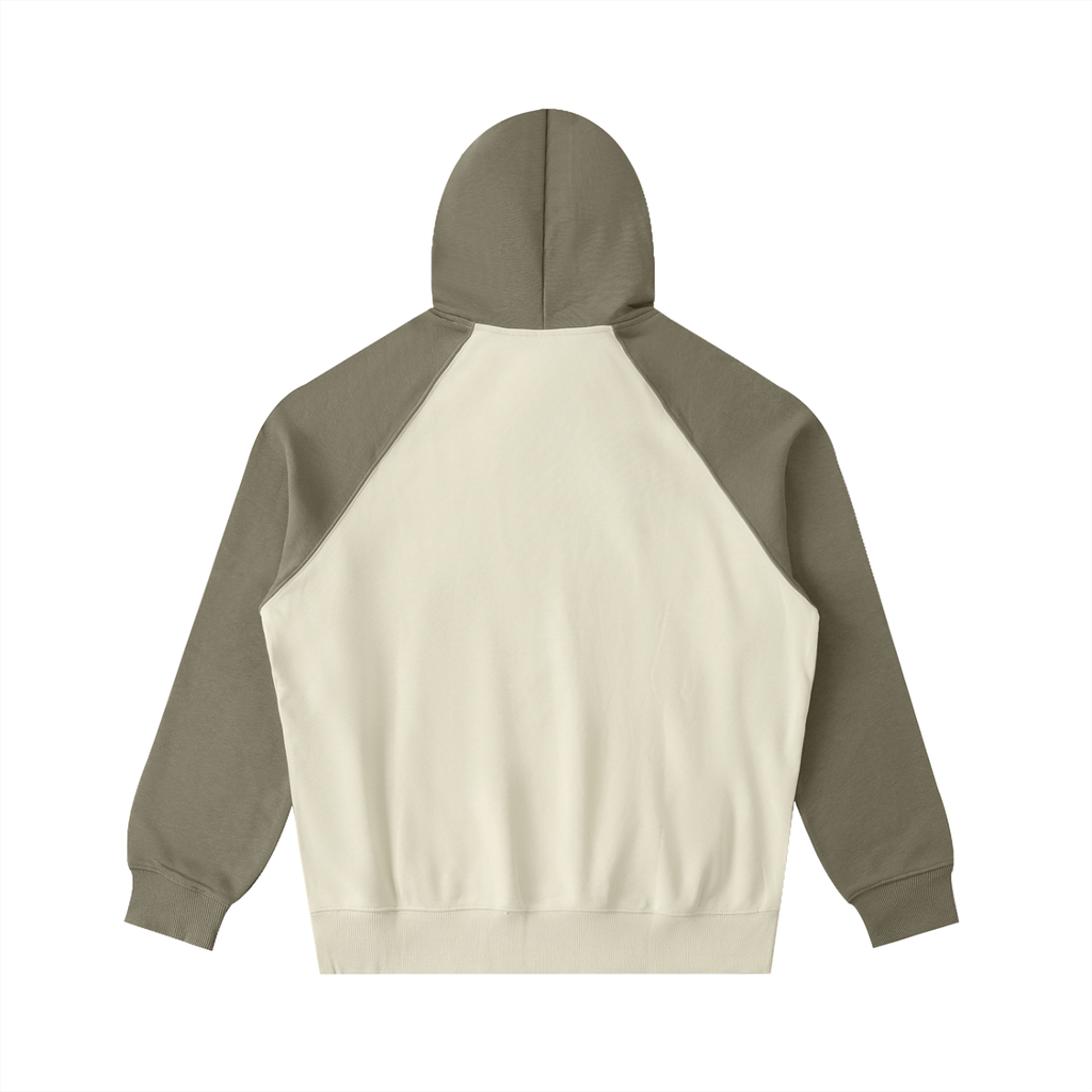 Crashing Out Color-Block Raglan Sleeve Hoodie