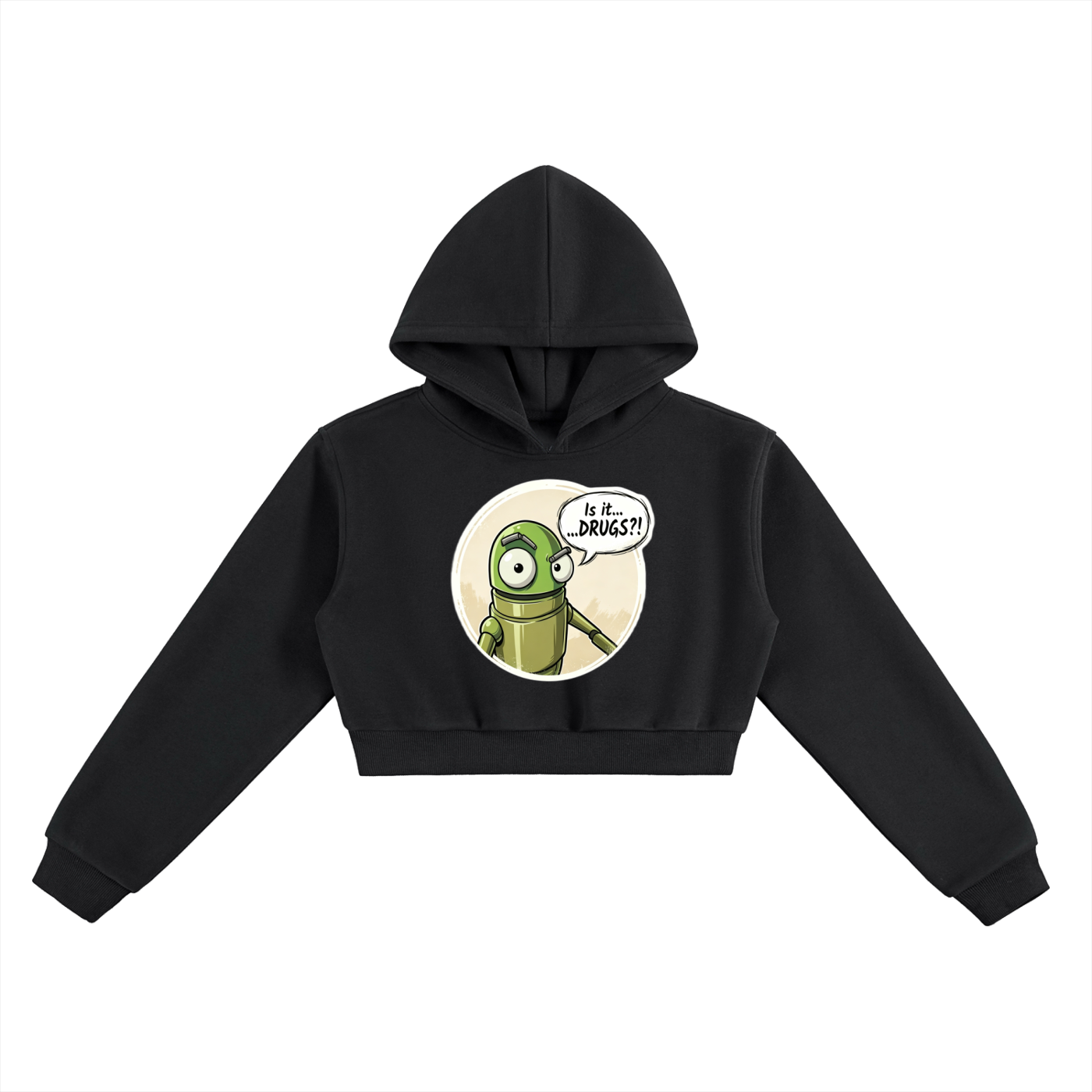 Is it Drugs?! Essential Cropped Hoodie