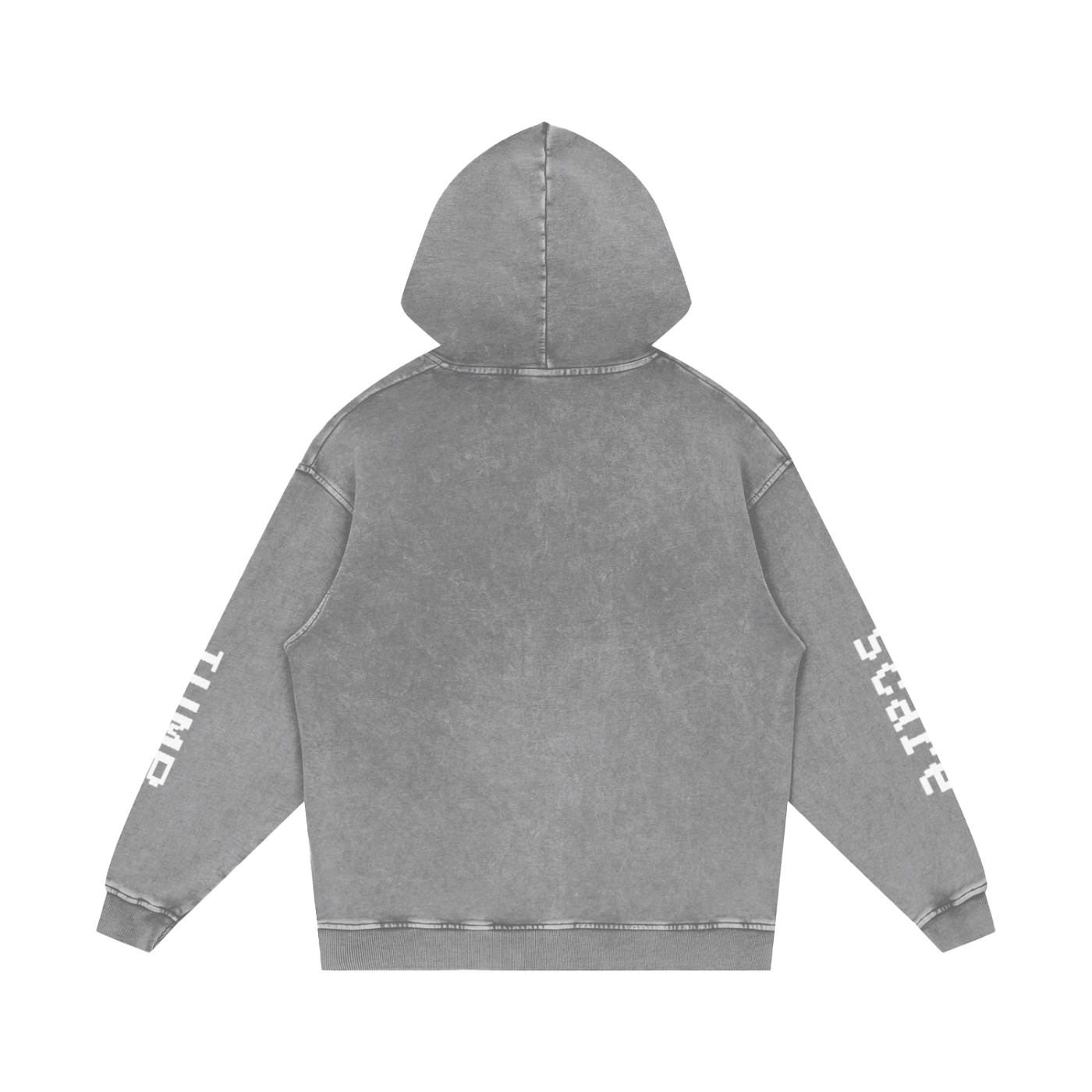 Jump Scare Snow Washed Loose Cotton Hoodie