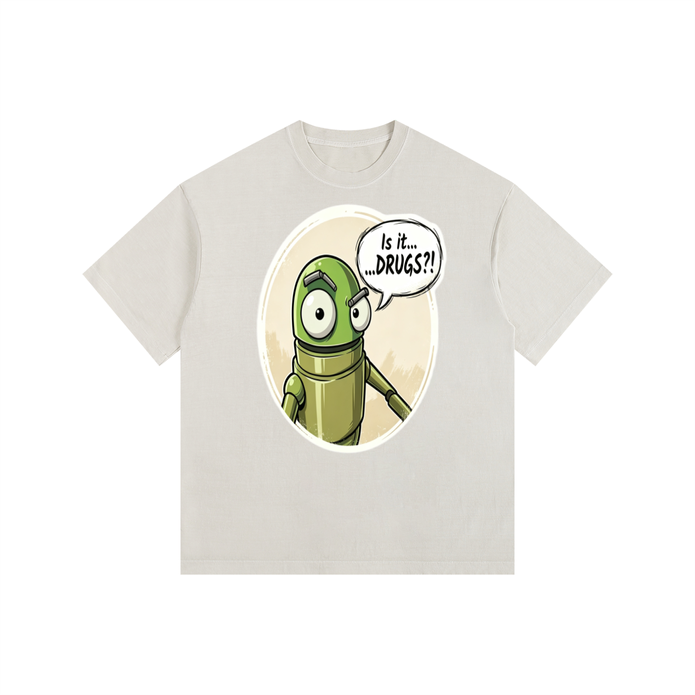 Is It Drugs?! Vintage Washed Oversized Cotton T-Shirt