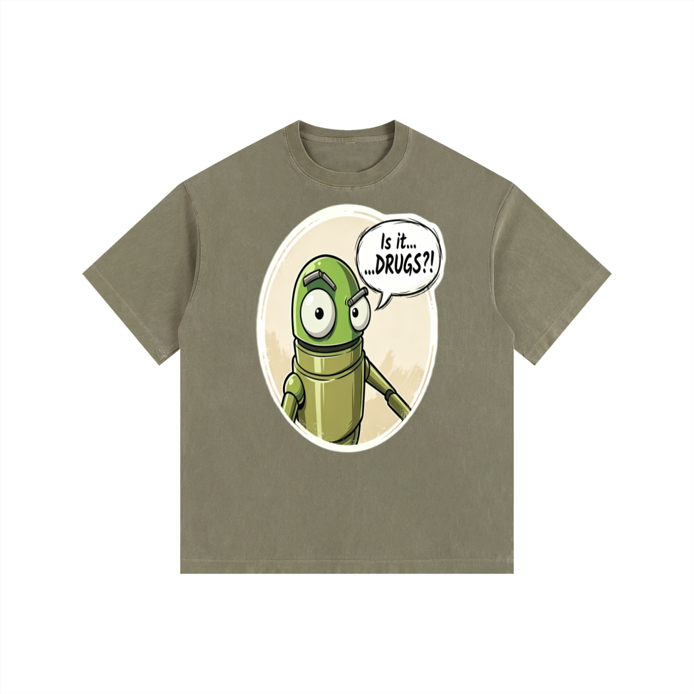 Is It Drugs?! Vintage Washed Oversized Cotton T-Shirt