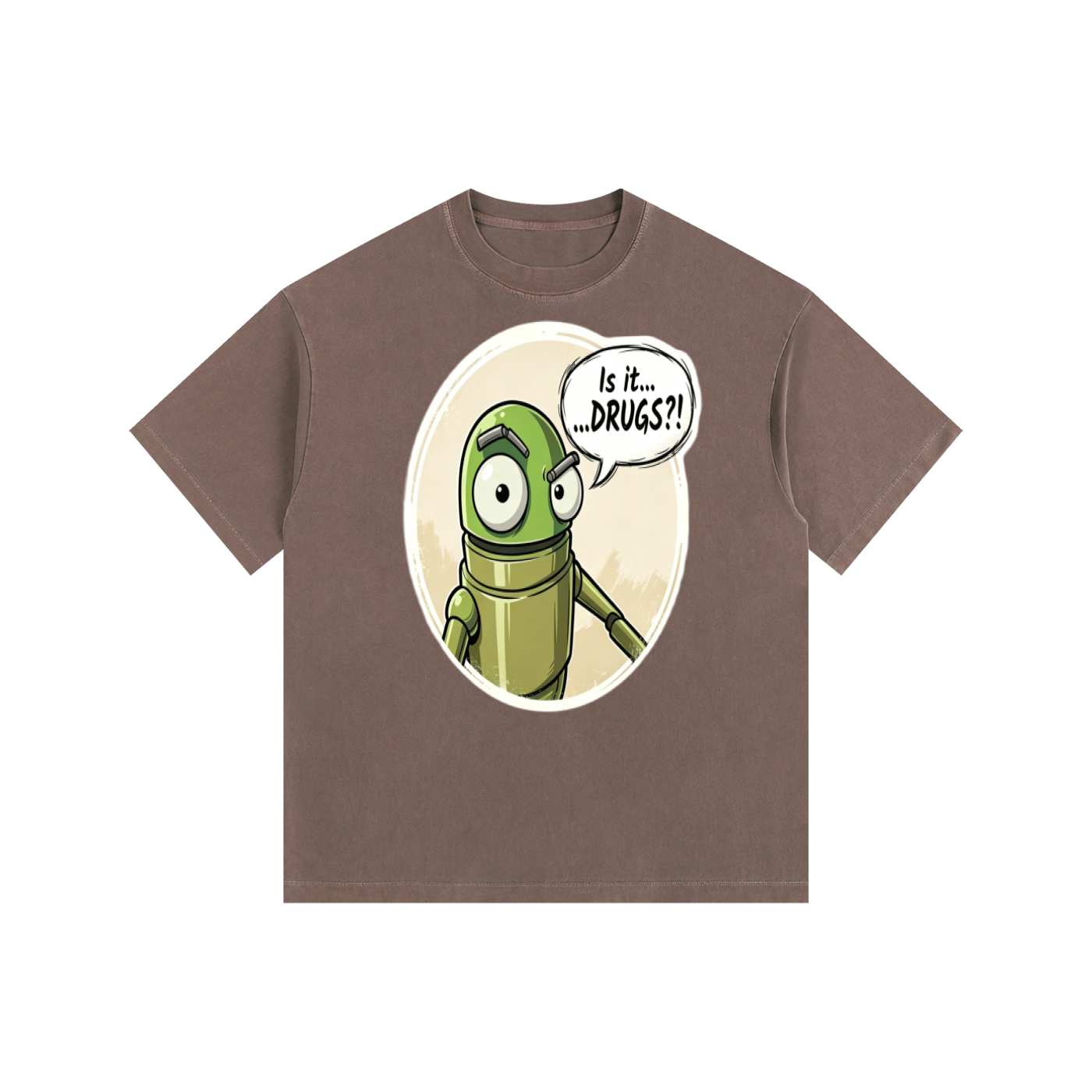 Is It Drugs?! Vintage Washed Oversized Cotton T-Shirt