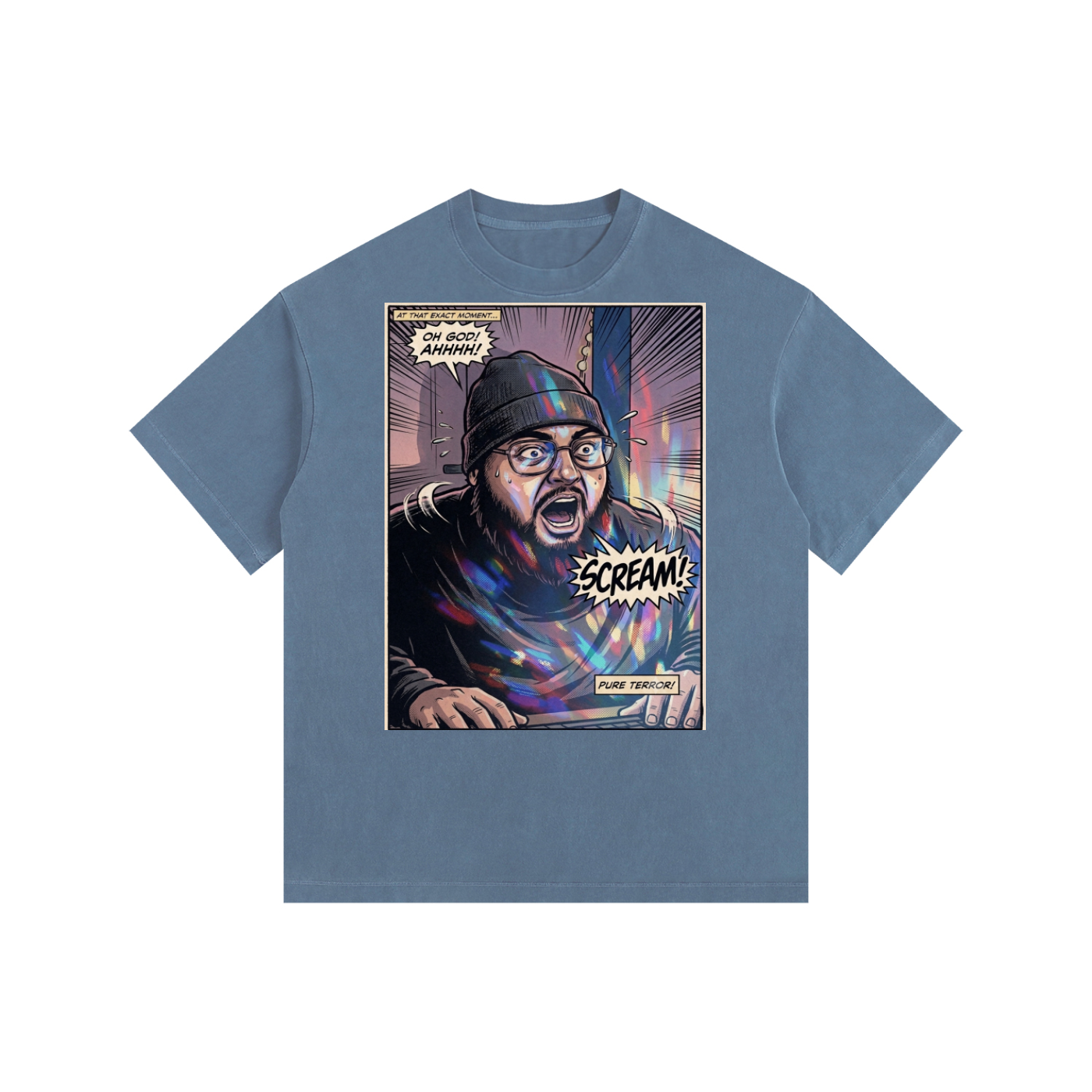 Jump Scare Vintage Washed Oversized Cotton T-Shirt