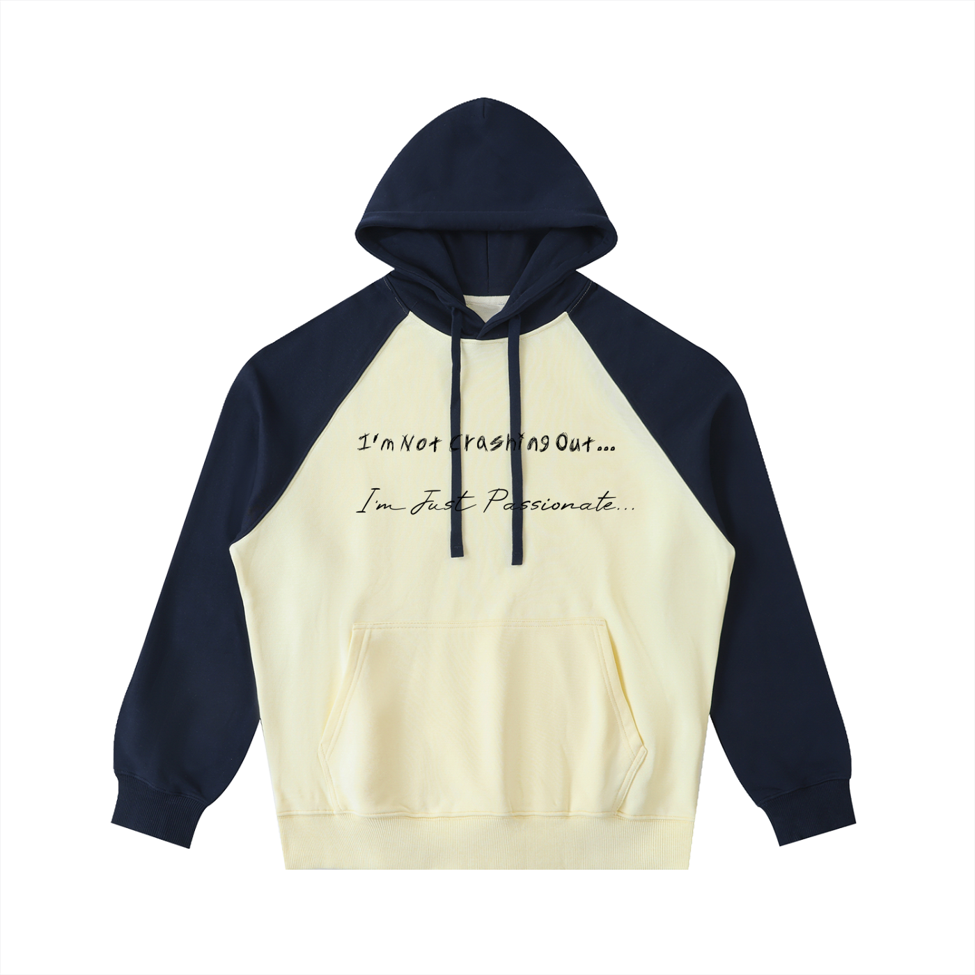 Crashing Out Color-Block Raglan Sleeve Hoodie