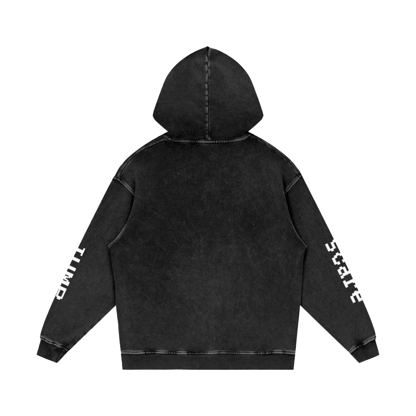 Jump Scare Snow Washed Loose Cotton Hoodie
