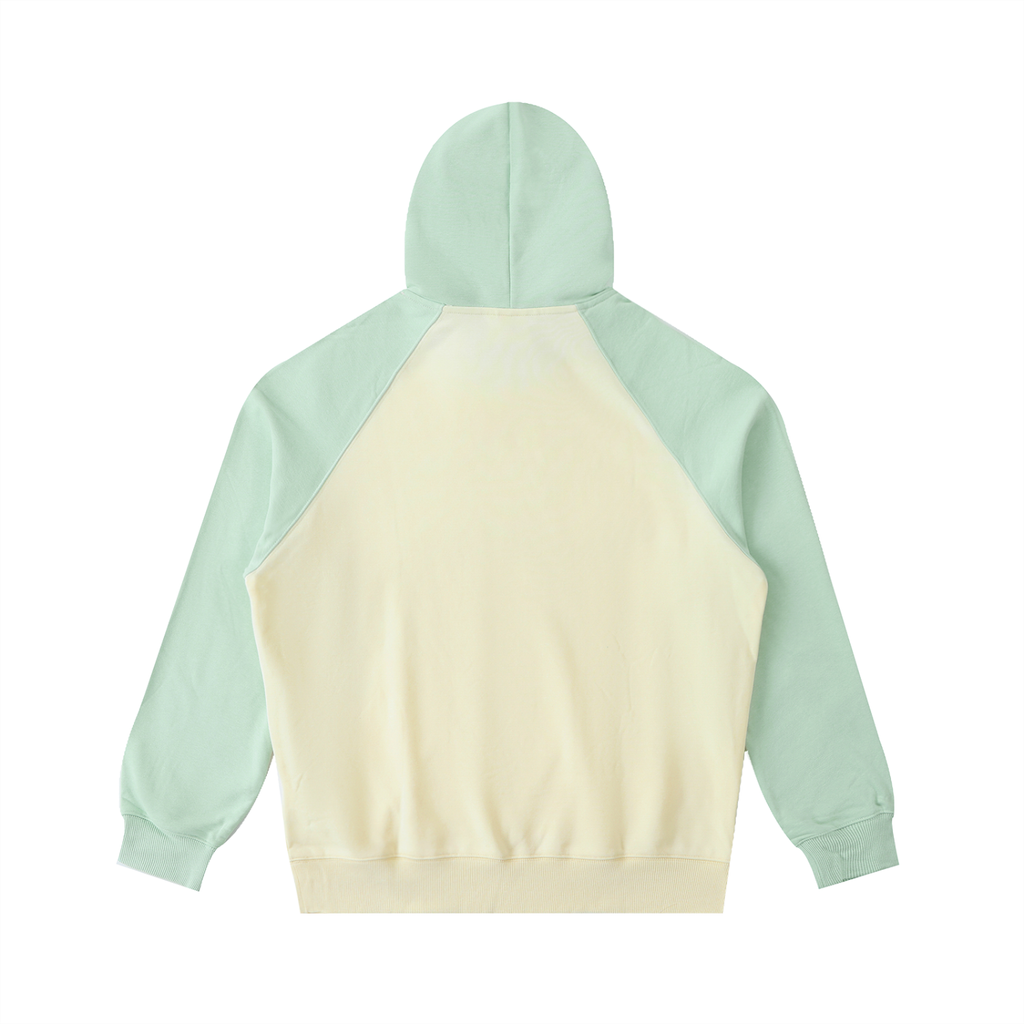 Crashing Out Color-Block Raglan Sleeve Hoodie