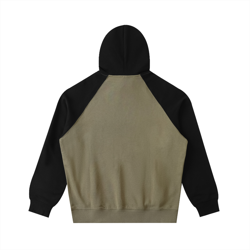 Crashing Out Color-Block Raglan Sleeve Hoodie
