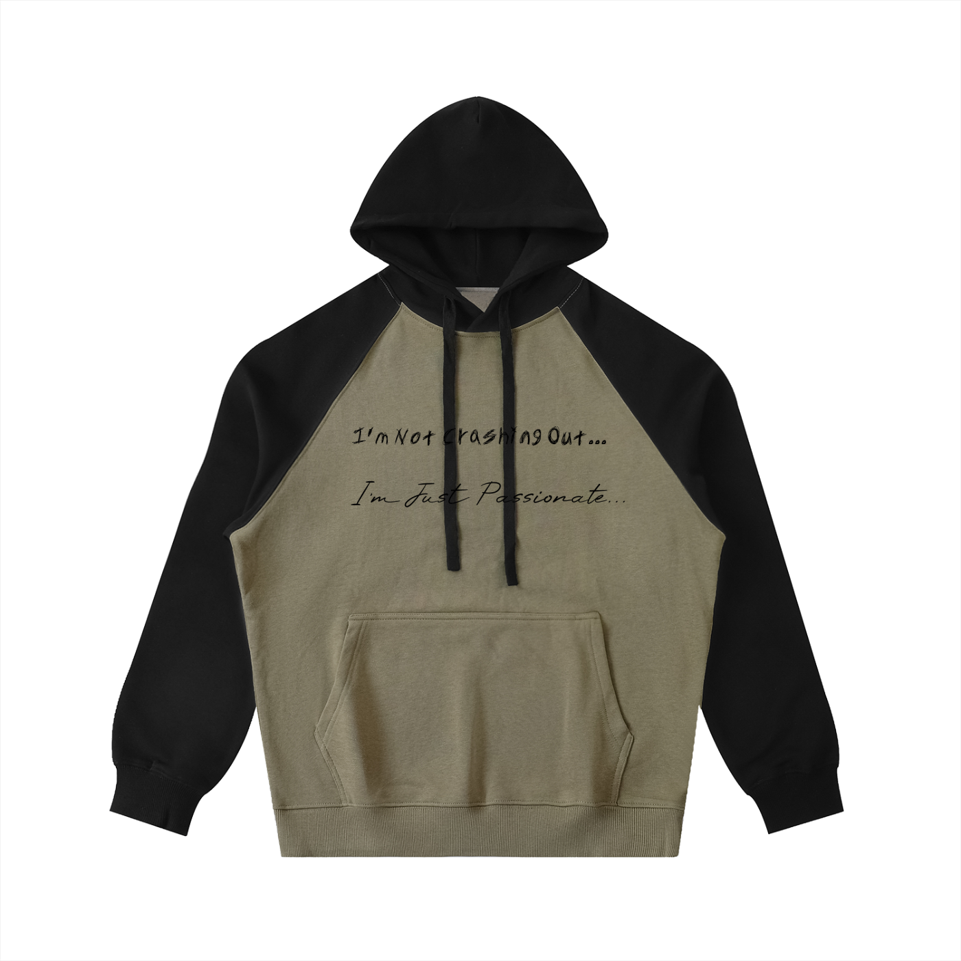 Crashing Out Color-Block Raglan Sleeve Hoodie