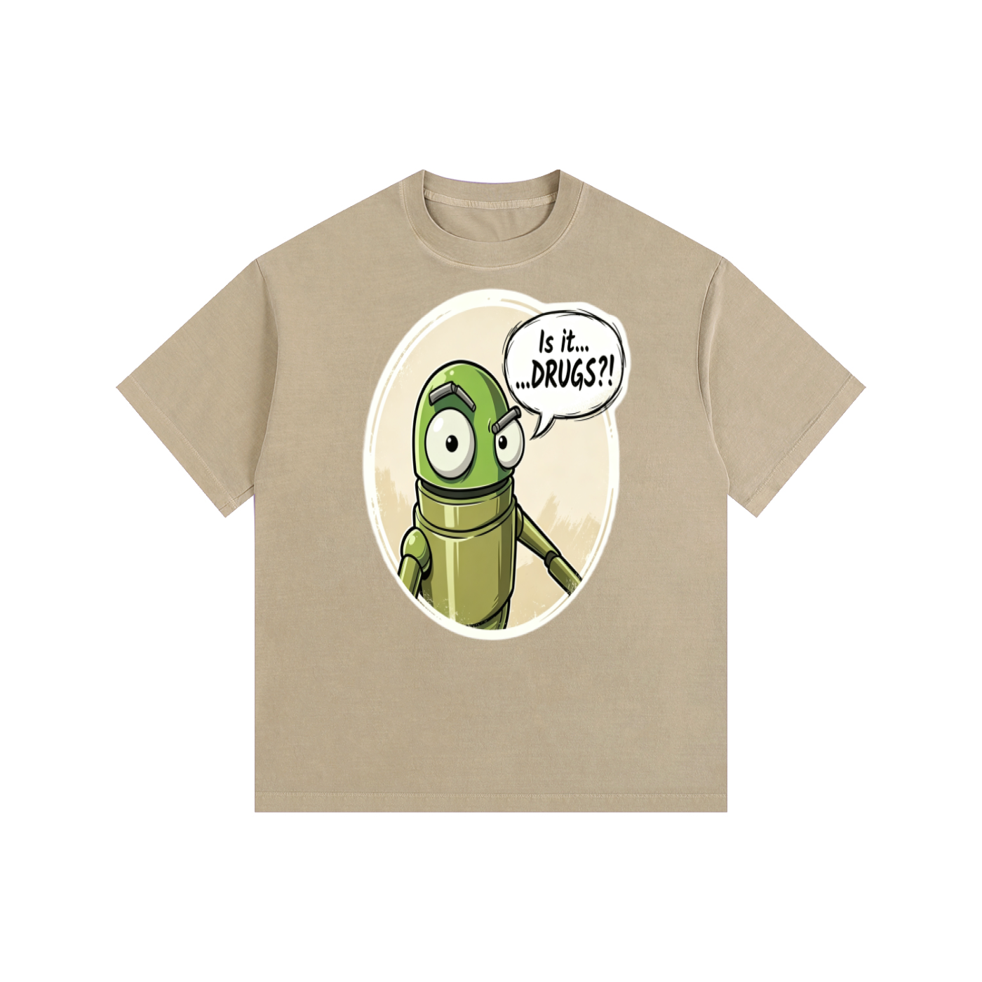 Is It Drugs?! Vintage Washed Oversized Cotton T-Shirt