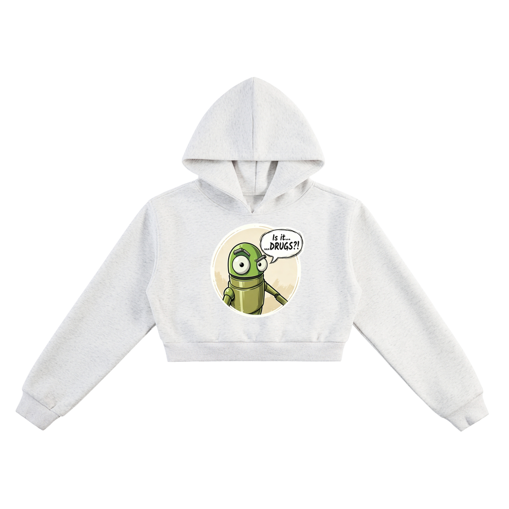 Is it Drugs?! Essential Cropped Hoodie
