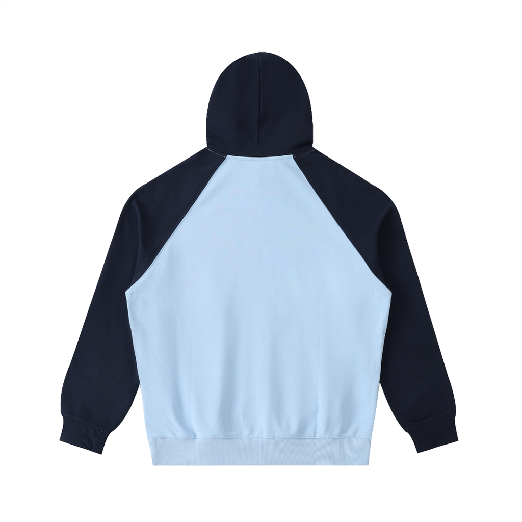 Crashing Out Color-Block Raglan Sleeve Hoodie
