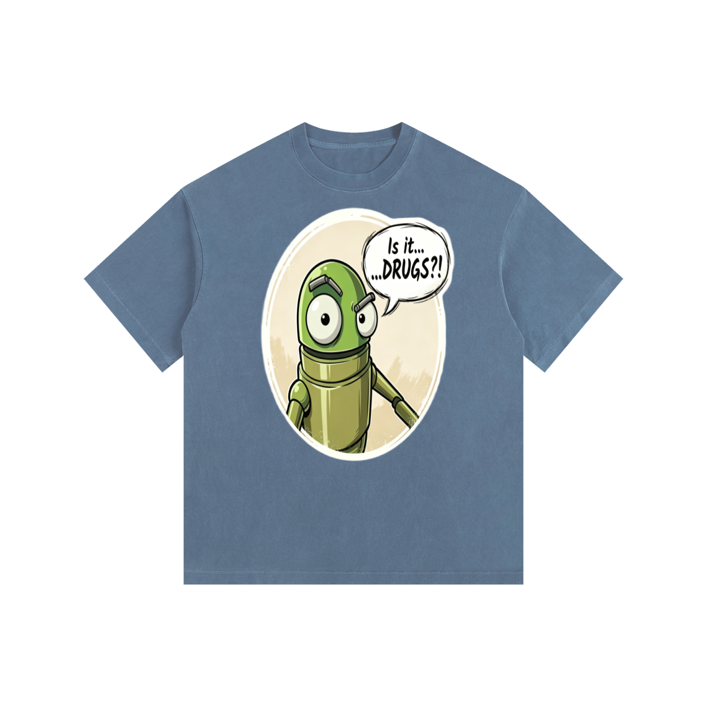 Is It Drugs?! Vintage Washed Oversized Cotton T-Shirt
